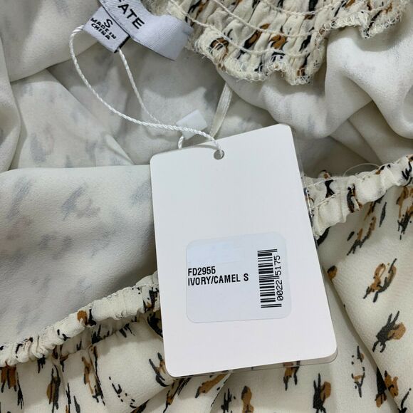 Fate Dress Womens S Small Off Shoulder Ruffle Tiered Mid Sleeves Waist Tie Boho - Picture 7 of 11